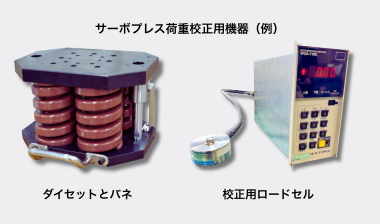 サーボプレス 荷重校正サービス用機器 例